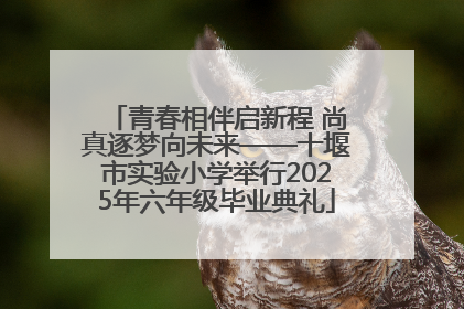 青春相伴启新程 尚真逐梦向未来——十堰市实验小学举行2025年六年级毕业典礼