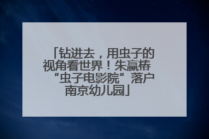 钻进去，用虫子的视角看世界！朱赢椿“虫子电影院”落户南京幼儿园