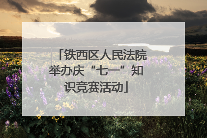 铁西区人民法院举办庆“七一”知识竞赛活动
