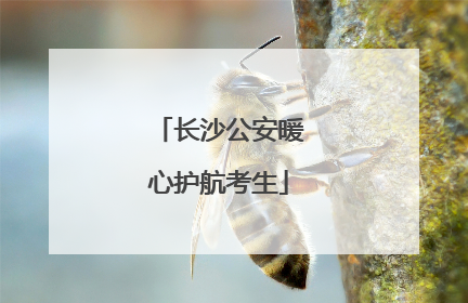 长沙公安暖心护航考生