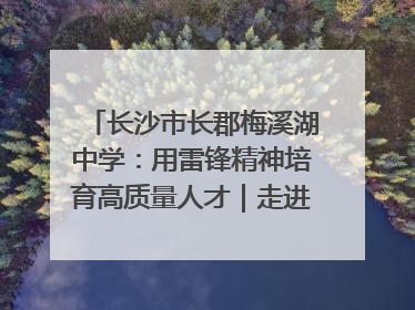 长沙市长郡梅溪湖中学：用雷锋精神培育高质量人才｜走进新时代“雷锋传人 长沙榜样”