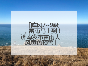 阵风7~9级，雷雨马上到！济南发布雷雨大风黄色预警
