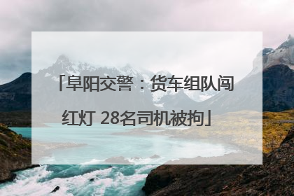 阜阳交警：货车组队闯红灯 28名司机被拘