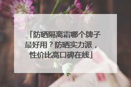 防晒隔离霜哪个牌子最好用？防晒实力派，性价比高口碑在线