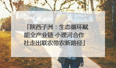 陕西子洲：生态循环赋能全产业链 小理河合作社走出联农带农新路径