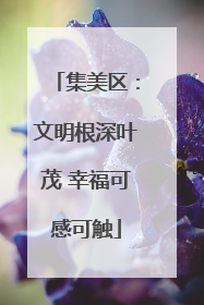 集美区：文明根深叶茂 幸福可感可触