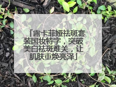 露卡菲娅祛斑套装国妆特字，突破美白祛斑难关，让肌肤重焕亮泽