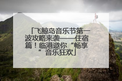 飞鲸岛音乐节第一波攻略来袭——住宿篇！临港邀你“畅享”音乐狂欢
