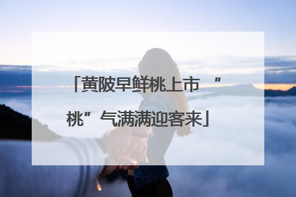 黄陂早鲜桃上市 “桃”气满满迎客来