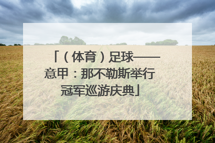 （体育）足球——意甲：那不勒斯举行冠军巡游庆典
