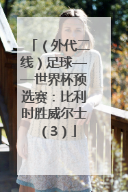 （外代二线）足球——世界杯预选赛：比利时胜威尔士（3）