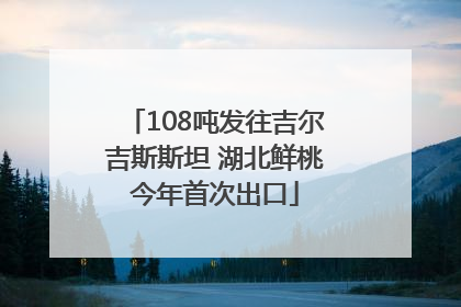 108吨发往吉尔吉斯斯坦 湖北鲜桃今年首次出口
