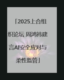 2025上合组织论坛 周鸿祎建言AI安全应对与柔性监管