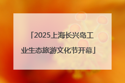 2025上海长兴岛工业生态旅游文化节开幕