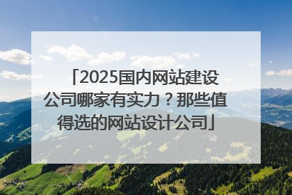 2025国内网站建设公司哪家有实力？那些值得选的网站设计公司