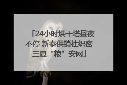 24小时烘干塔昼夜不停 新泰供销社织密三夏“粮”安网