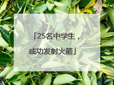25名中学生，成功发射火箭