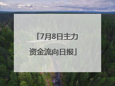 7月8日主力资金流向日报