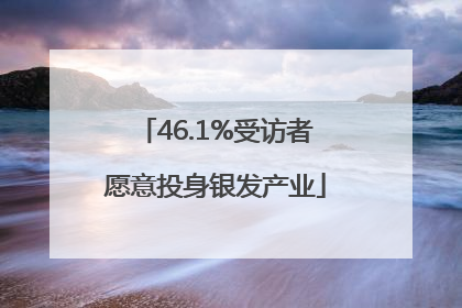 46.1%受访者愿意投身银发产业