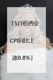 5月份西安CPI同比上涨0.8%