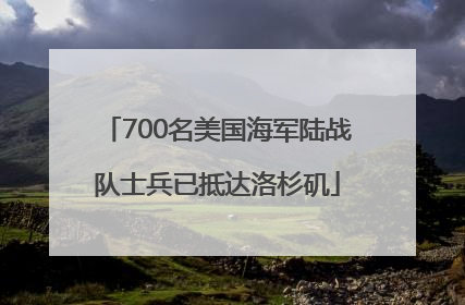 700名美国海军陆战队士兵已抵达洛杉矶