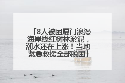 8人被困厦门浪漫海岸线红树林淤泥，潮水还在上涨！当地紧急救援全部脱困