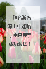 8名游客深山中迷路，南昌民警成功救援！