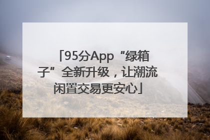 95分App“绿箱子”全新升级，让潮流闲置交易更安心