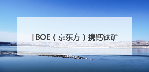 BOE（京东方）携钙钛矿、新能源产品及解决方案亮相2025 SNEC 科技创新赋能行业绿色发展